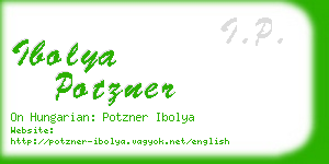 ibolya potzner business card